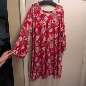 2/$20 Floral Dress with Long Sleeves
